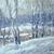 Snow at the Creek, Acrylic on Canvas, 20"x16"